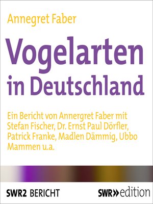 cover image of Vogelarten in Deutschland